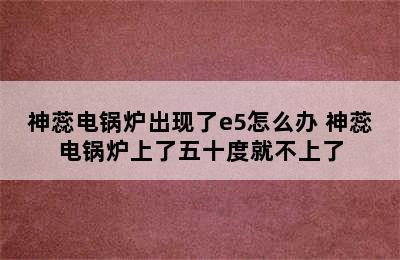 神蕊电锅炉出现了e5怎么办 神蕊电锅炉上了五十度就不上了